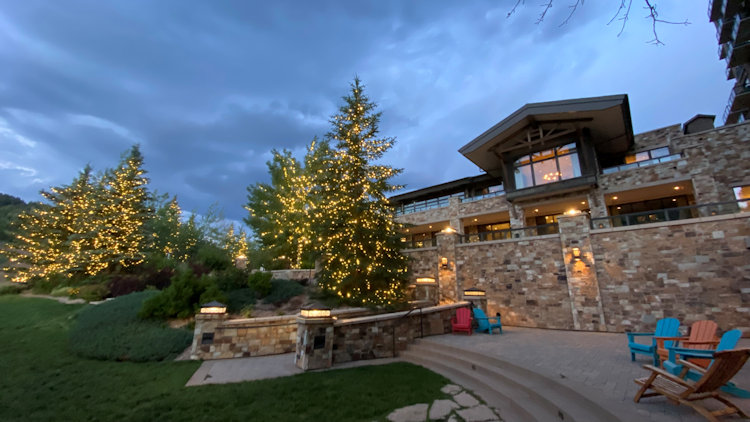 St Regis Deer Valley Christmas trees in July