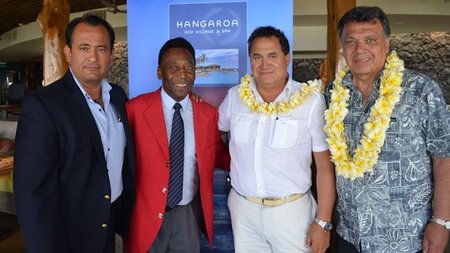 Soccer Legend, PelÃ© Visits Easter Island to Launch New Stadium